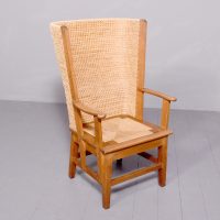 Rare, outsized mahogany framed Orkney chair in perfect condition