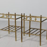 Pair of vintage, neat-sized brass, coffee or side tables
