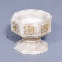 A Carved Alabaster Font