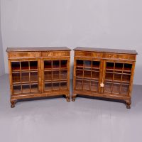 Victorian mahogany brass bound two-part military chest in fine figured Spanish mahogany