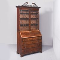 Fine George III Inlaid Mahogany Bureau Bookcase in Excellent Condition