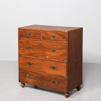 neat-sized Victorian mahogany brass-bound military chest