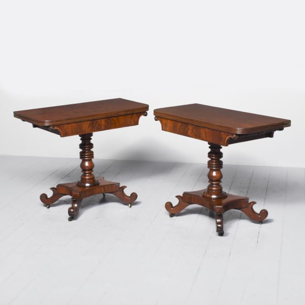 A Good Pair of George IV Mahogany Tea Tables