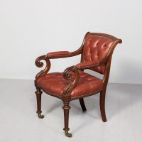 George IV Mahogany Library/Desk Chair