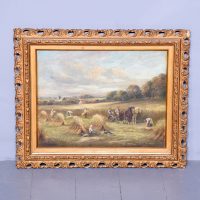 Oil Painting Harvest Time near Liberton Mid-Lothian