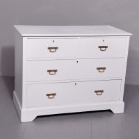 Victorian Solid &#8211; Ash Chest of Drawers Redecorated by Hand in a Swedish grey colour
