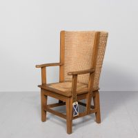 Oak framed Orkney chair with double stamps on the base