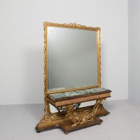 Italian Carved, Gilded and Marble-Topped Console Table
