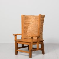 An unusual oak and beech Orkney chair