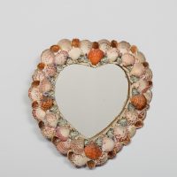 Heart-Shaped Shell Mirror