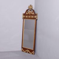 A rare and unusual mahogany and gilded Swedish Pier mirror