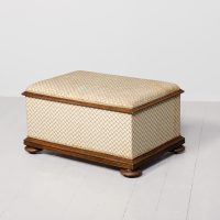 Victorian Upholstered Ottoman Stool