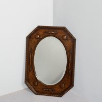 Jacobean Style Oak Framed Mirror