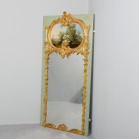 Stylish French Painted Trumeau Mirror
