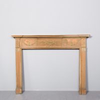 George III Pine and Carved Gesso Mantelpiece