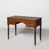 William IV, crossbanded and ebony inlaid side table or dressing table