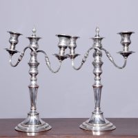 Pair of Nickle Silver Candelabra (EPNS)