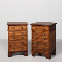 Pair of neat-sized early Victorian chest of drawers/bedside lockers