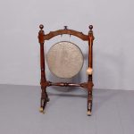 Large Oak Gong on Stand