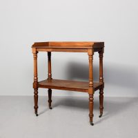 William 4th tall, two-tier mahogany buffet/whatnot on turned supports
