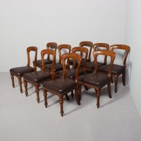 Set of 10 Mahogany Dining Chairs