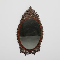 Carved and fretted mahogany Georgian style wall mirror