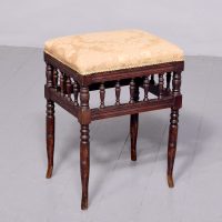 Late Victorian birch spindled stool