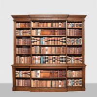 Carved Victorian Oak Open Bookcase