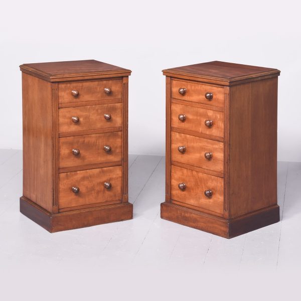 Pair of Fine Quality Mid-Victorian Neat-Sized Chests of Drawers/Bedside Lockers