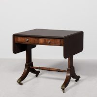 Vintage, handmade, solid mahogany coffee table in the style of a Georgian sofa table