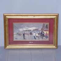 Stylish Oil Painting of a Street Scene