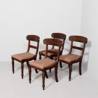 Set of 4 William IV Mahogany Dining Chairs