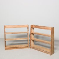 A Pair of Heals of London Limed Oak Open Bookcases