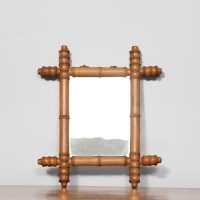 Faux Bamboo Wall Mirror of Desirable Proportions