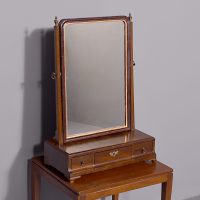 George II mahogany dressing mirror with its original mirror plate