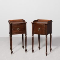 Pair of American Regency Style Mahogany Bedside Cabinets