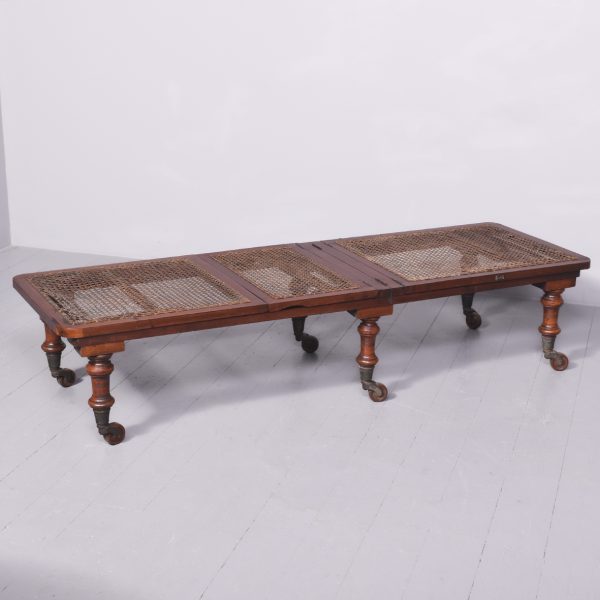 George IV Mahogany and Rattan folding Campaign Bed