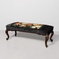 Large Early Victorian Exhibition Quality Rosewood Stool