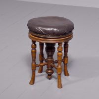Victorian Birch revolving piano stool