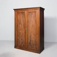 Quality, George IV mahogany two-door wardrobe.