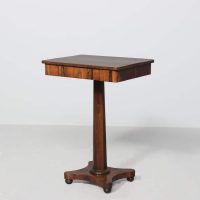 Regency period neat-sized, rosewood pedestal occasional table