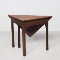 George II Mahogany Triangular Drop-Leaf Table