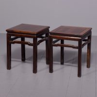 Matched pair of Chinese Qing dynasty hongmu stands