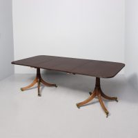 Regency Style Twin Pillar Dining Table plus 2 leaves