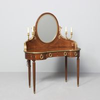 A Louis XIV Style Amboyna and Ormolu Mounted Dressing Table