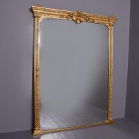 Outstanding Quality Large Victorian Rectangular Giltwood Overmantel Mirror