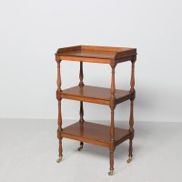 Quality William IV three-tier mahogany whatnot