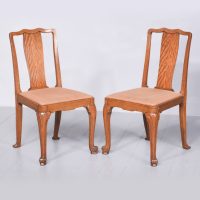 Pair of Mahogany and satinwood Side Chairs by ‘Whytock &amp; Reid of Edinburgh’,