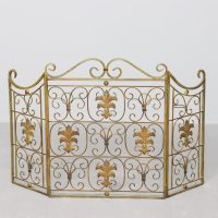 Painted Metal 3 Part Folding Fire Screen