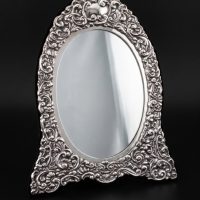 Vintage Dressing Table Solid Silver Mirror